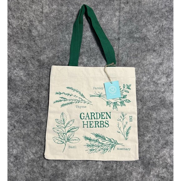 Garden Herbs Cotton Canvas Tote Reusable Tote Bag Martha Stewart 100% Cotton - Picture 1 of 17